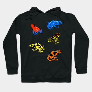 colorful poison frogs Hoodie